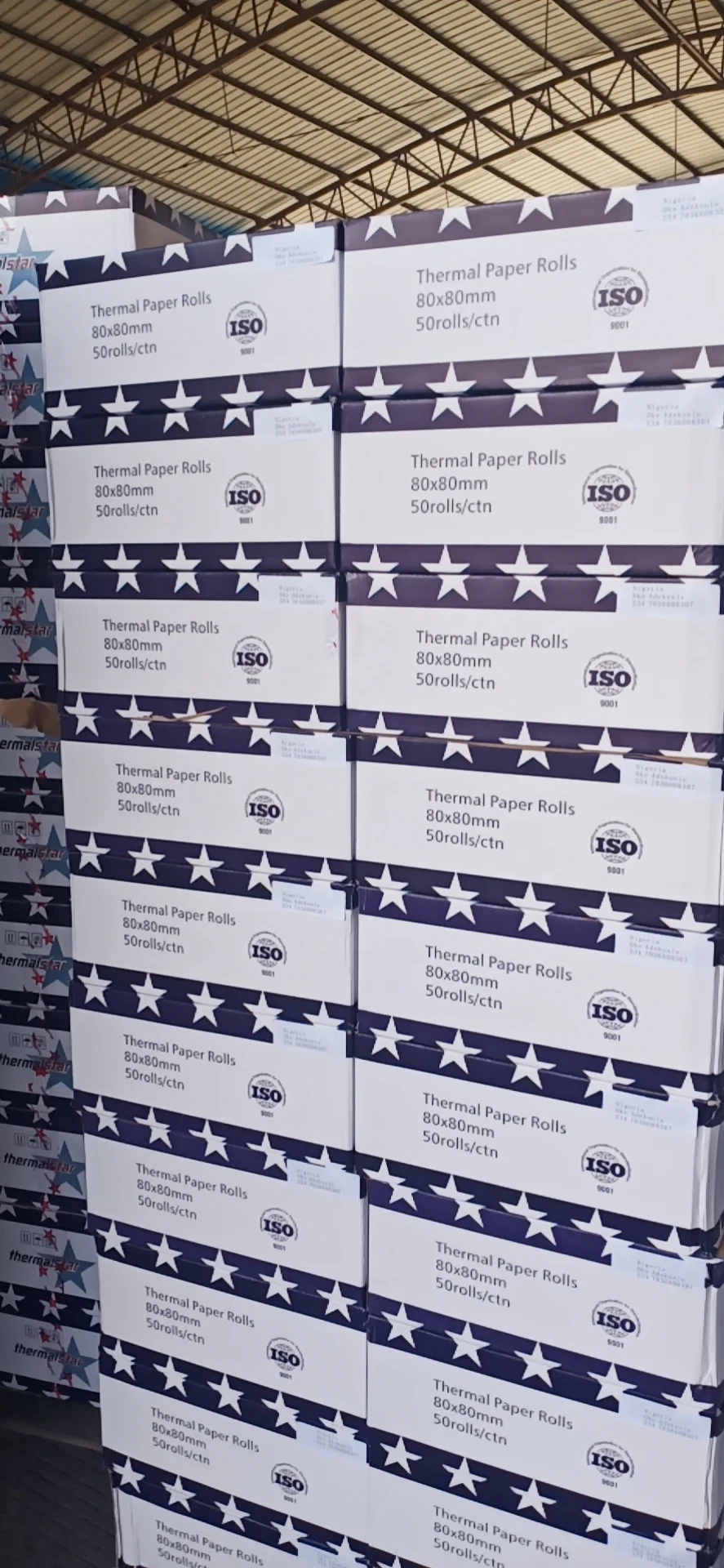 
80x70mm High quality thermal paper rolls cash register 