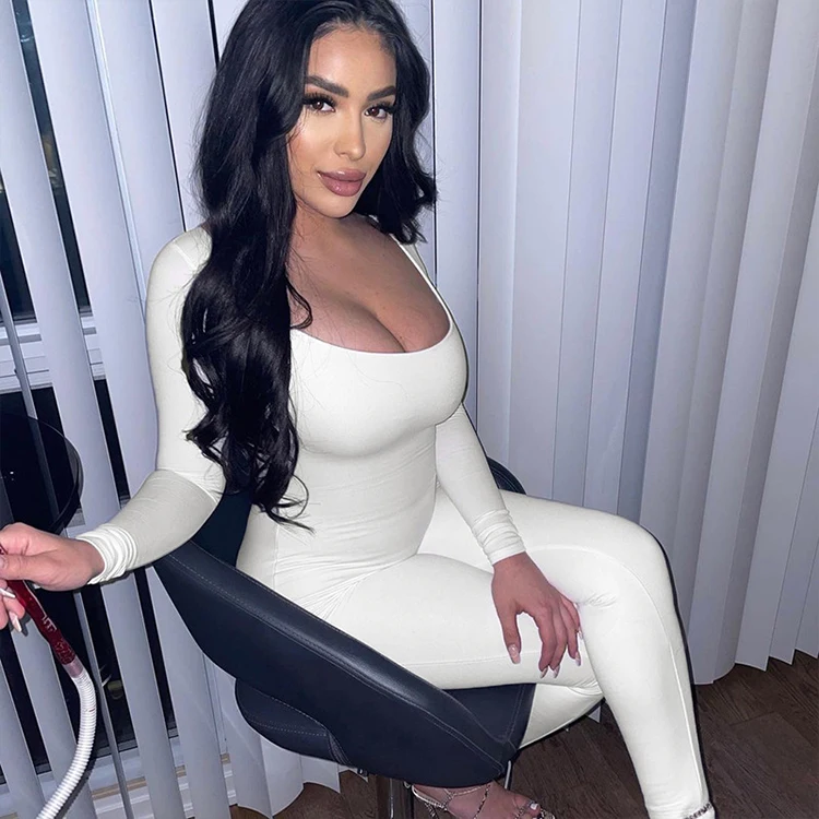 2023 New Arrival Custom Yoga Jumpsuits Playsuits Wholesale Solid Color Bodycon One Piece Jumpsuit For Women