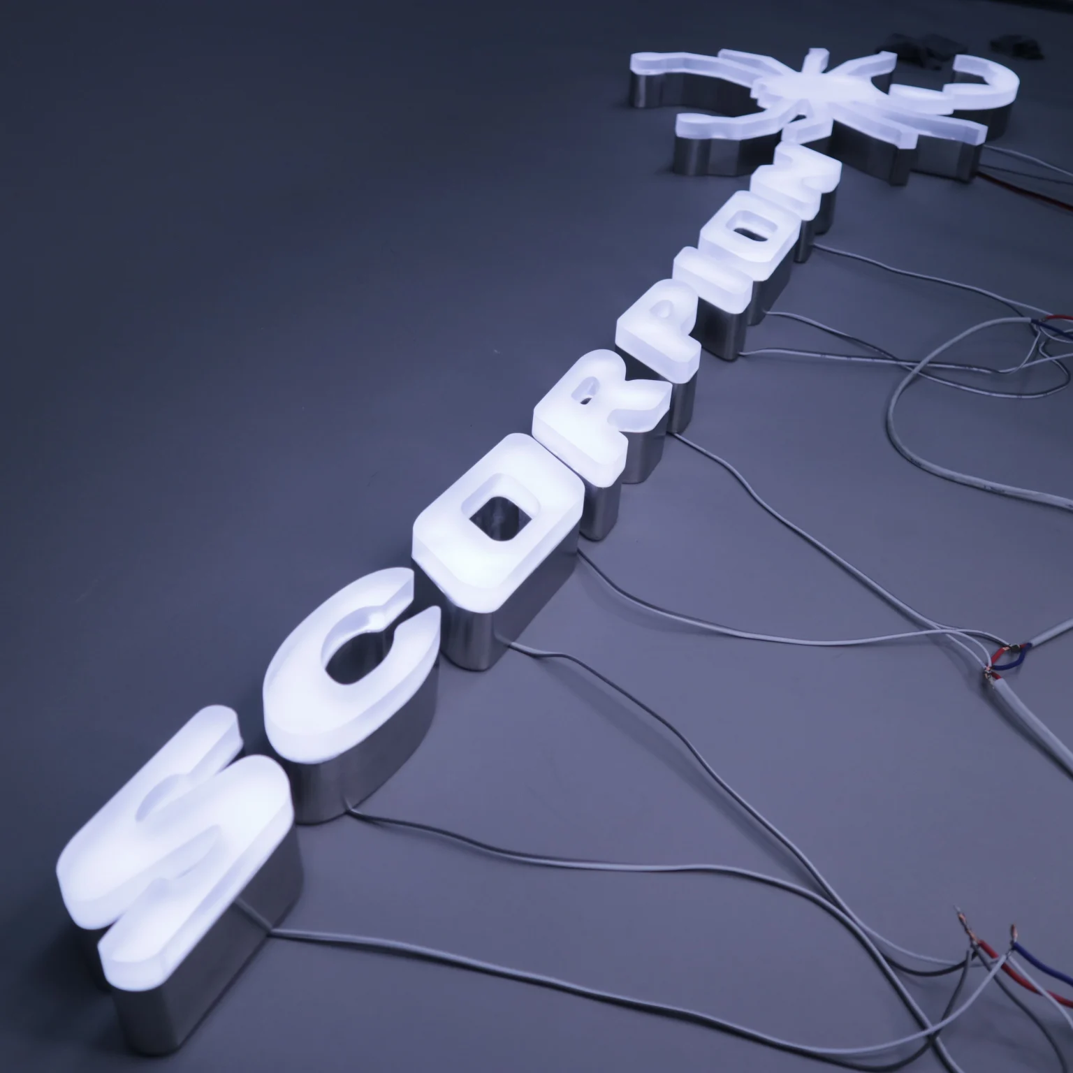 sign led letter metal channel sign letter word name business exterior indoor logo hanging coffee led illuminated sign