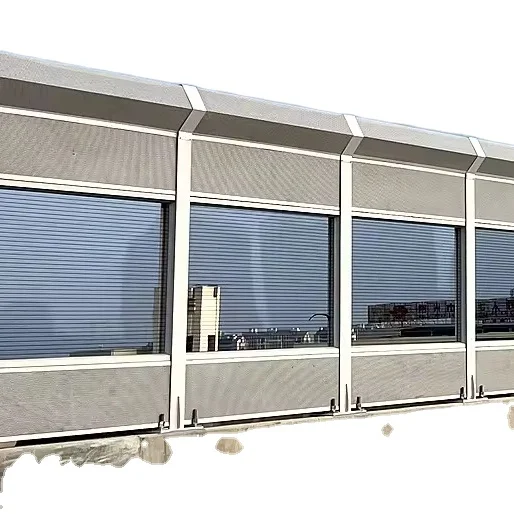 permanent aluminium noise control barrier highway noise absorber barrier noise reduction device sound barrier