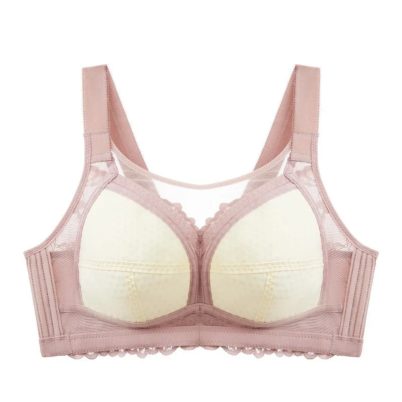 LS961 New style sexy underwear push up pink full cup big size bra with lace for women