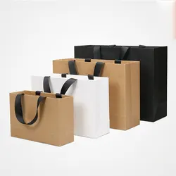 Top sale 100% recycled shopper bags Brown Kraft Paper Tote and twisted kraft paper handles with logo