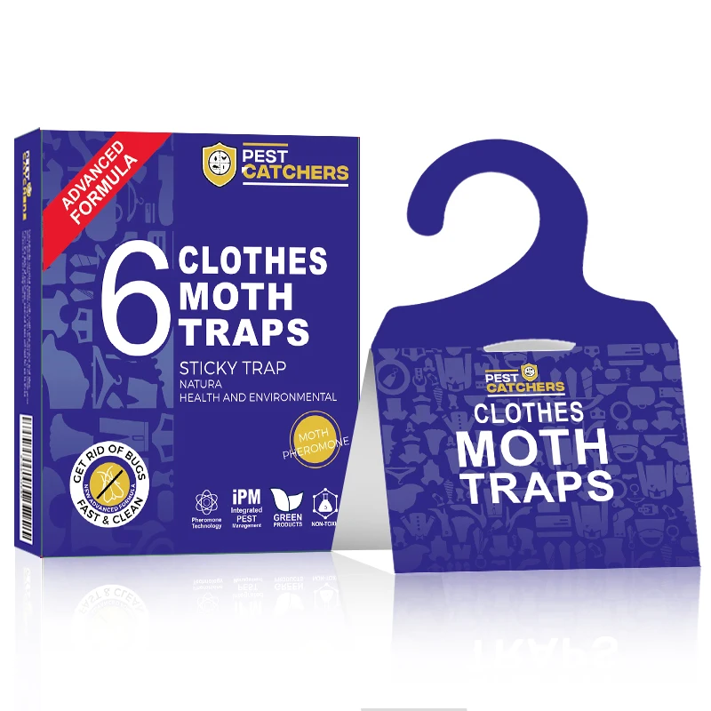 Hot Sell Household Wardrobe High Effective Pheromone Wool Moth Insect Trap, Clothing Moth Traps