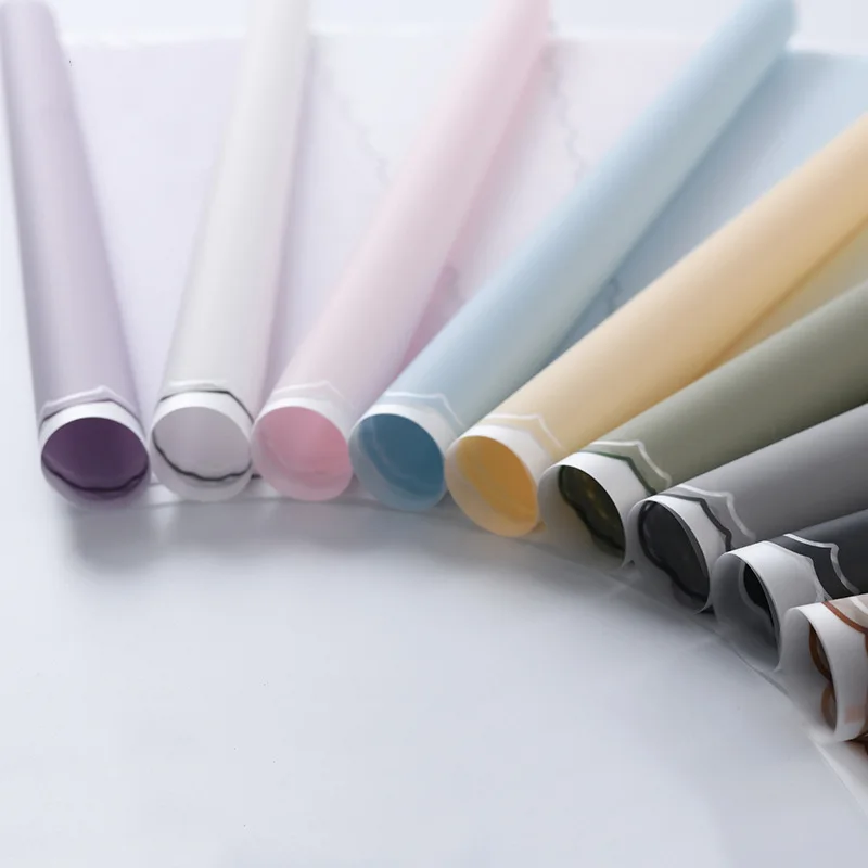 Solid Flower Wrapping Paper Waterproof Floral Bouquet Wrapping Paper Florist Supplies Packaging Paper for Wedding Gift DIY