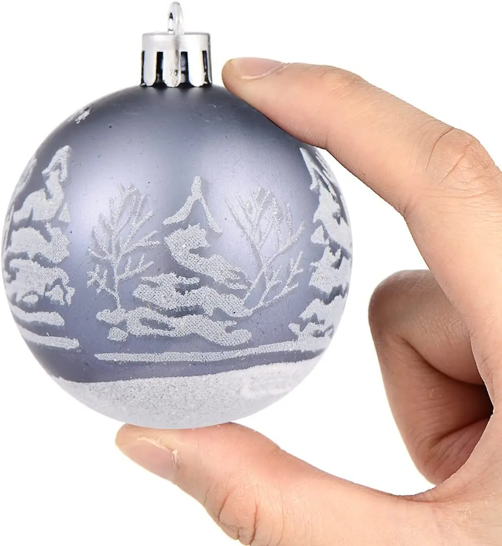 2.35ft blue christmas ornaments balls for home decor