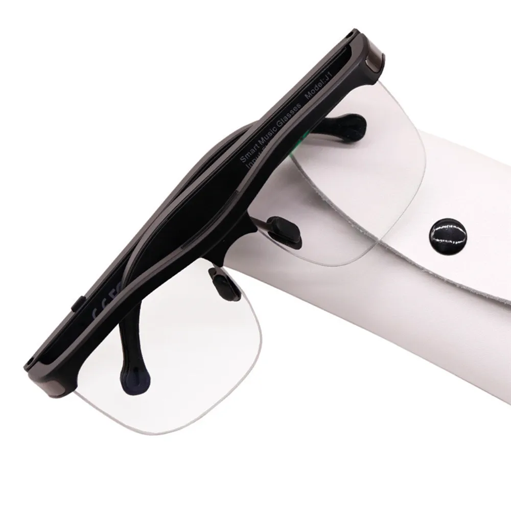 Music Sunglasses with Open-Ear Headphones,Smart Glasses Dual Bluetooth Pairing,Blue Light Glasses Photochromic Lenses