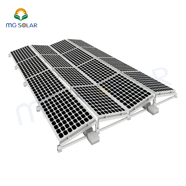 East-West Solar Structure Mounting for Flat Roof Solar Racking Photovoltaic system ballasted