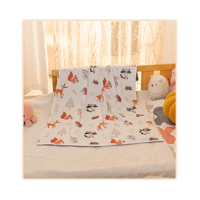 Office Nap Blanket Minky for Whole Family Customized Cartoon Printed Blanket
