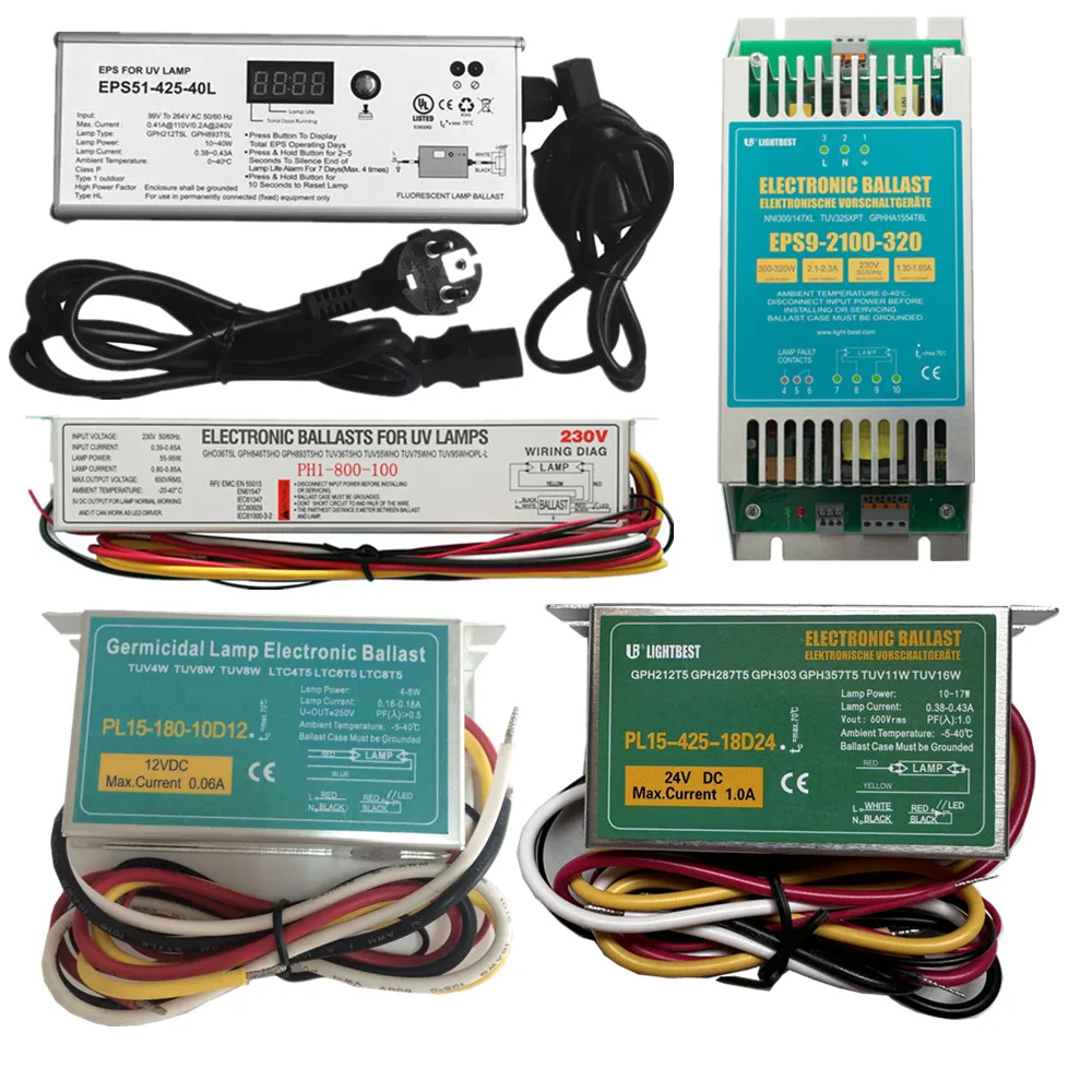 EPS51-800-95L 36W 55w 95w high output uvc lamp Electronic Ballast with countdown timer