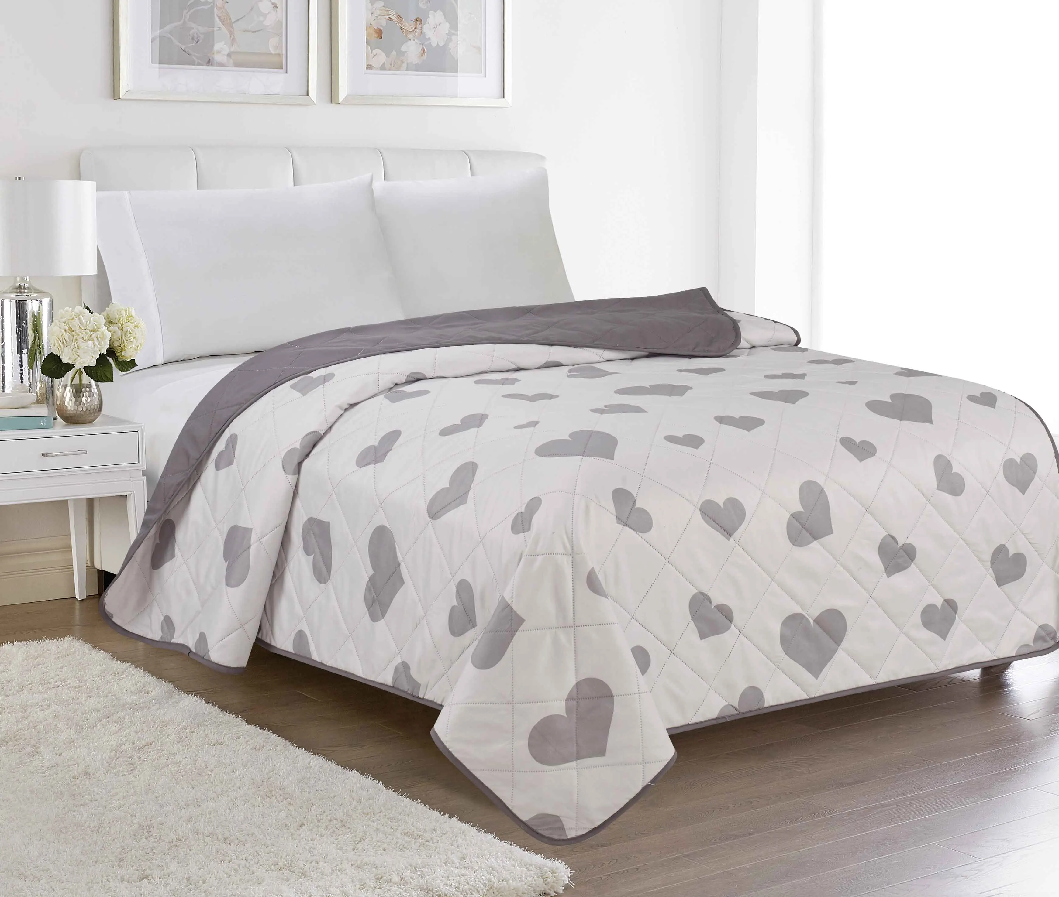 
Amazon Cheap Price Wholesale Reversible Printed Bedspread Bedsheets Comforter Set 