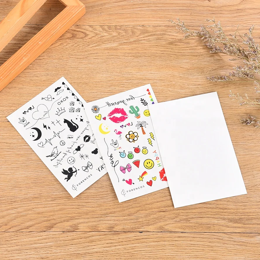 Fashionable Temporary Body Painting Art Disposable Water Transfer Paper Animal Semi Permanent Tattoos Temporary Custom Sticker