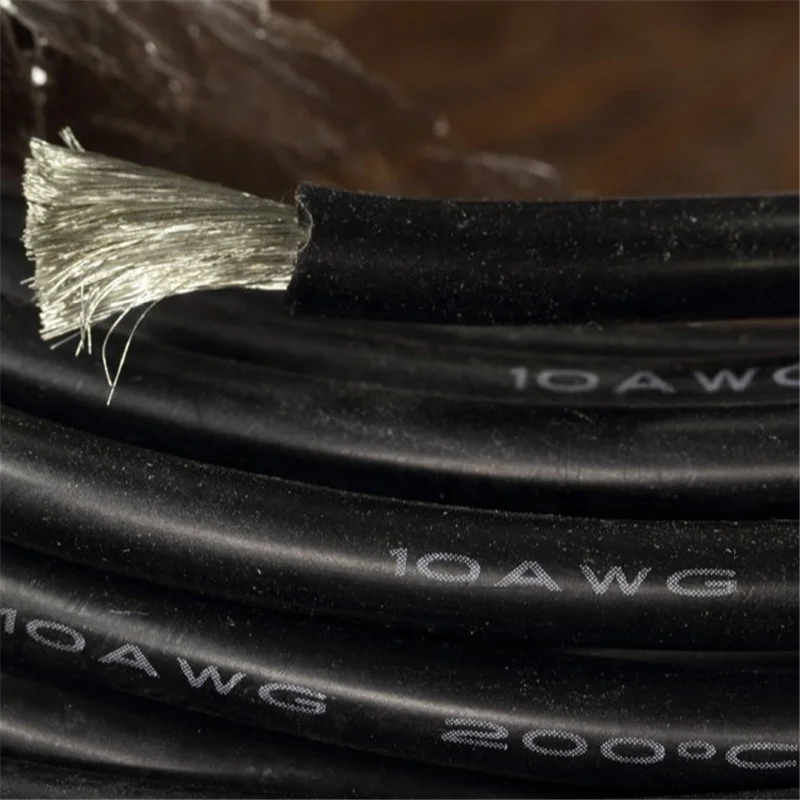 RC мягкий высокотемпературный силиконовый провод 10AWG кабель красный черный цвет для Lipo батареи ESC