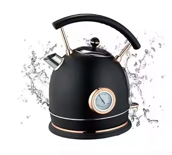 1.7L Electric Water Kettle with Temperature Gauge,Visible Water Level Lin, Auto Shut-Off&Boil-Dry Protection,Green