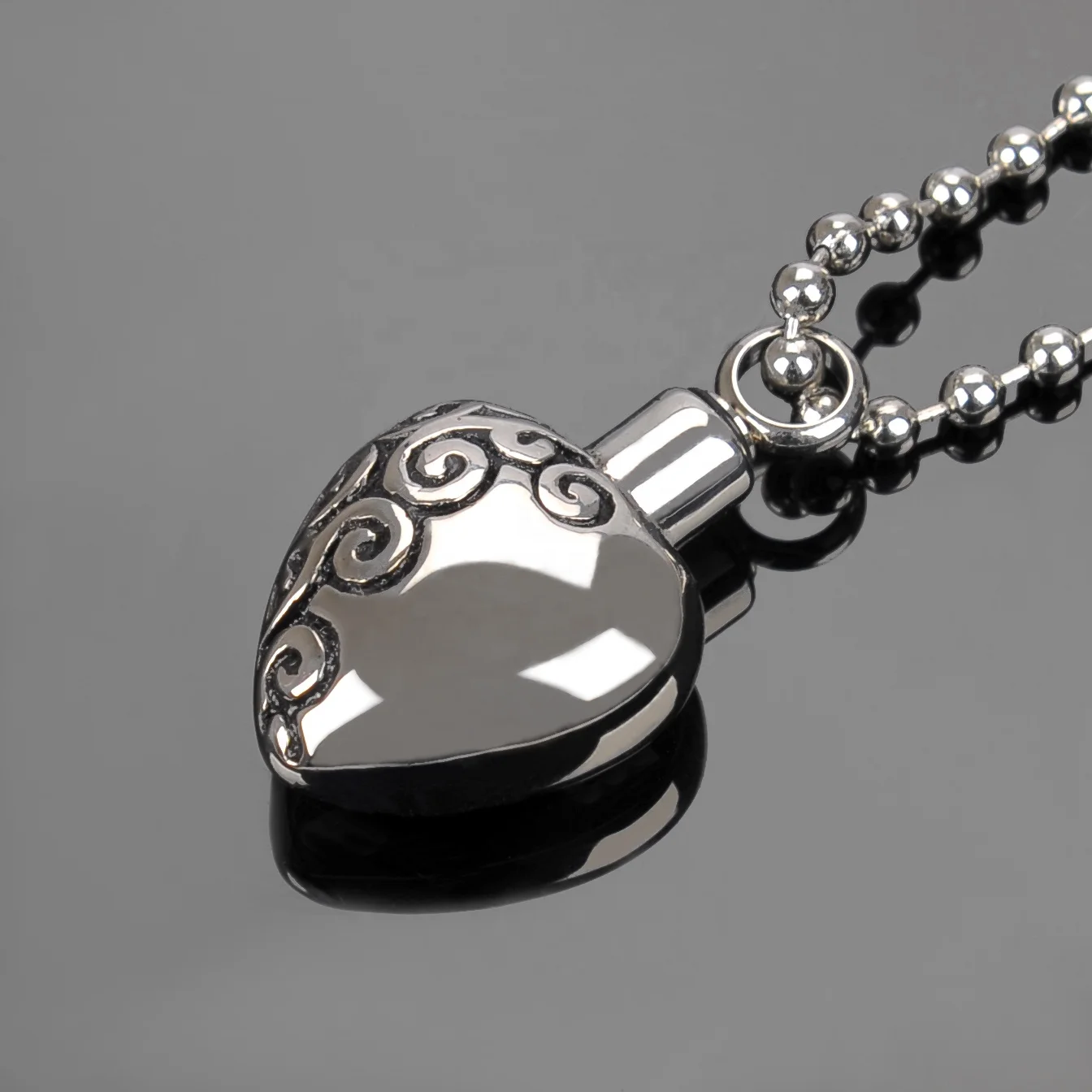 Heart necklace wholesale cheap necklace silver stainless steel jewelry custom stainless steel jewelry