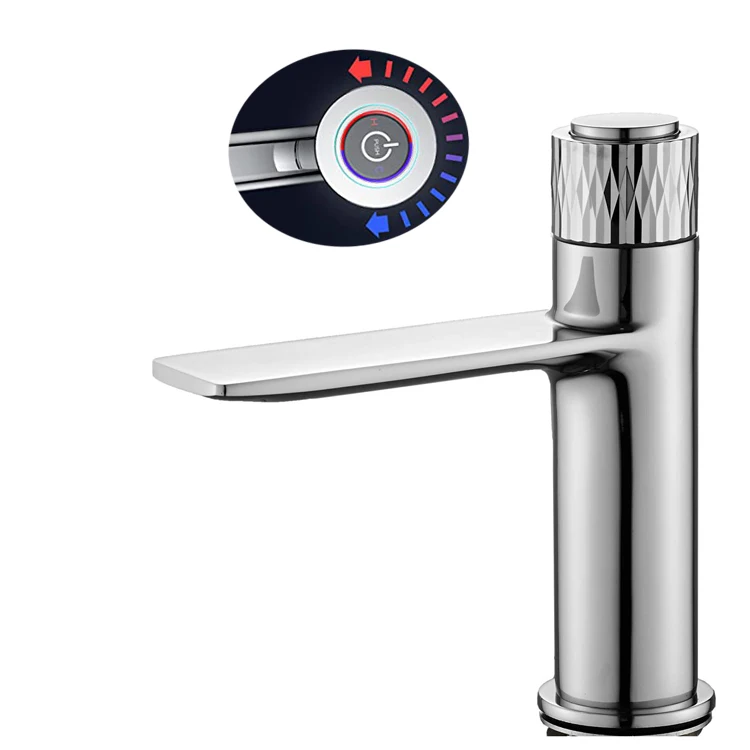 JAT Hot Sale High Quality Diamond  Square Brass Bathroom Cold and Hot Mixer Basin Faucet Water Tap