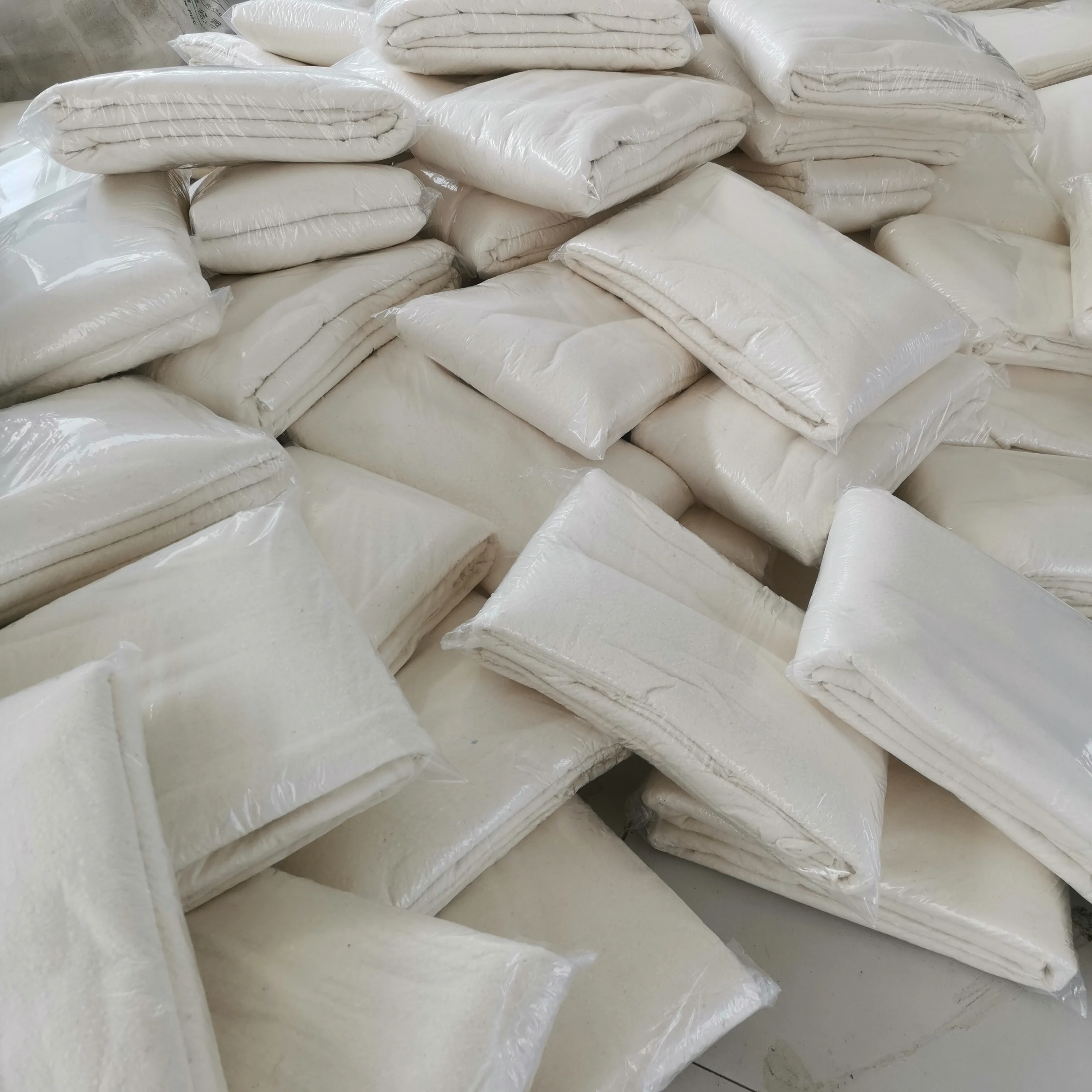 Needld puched  cotton bamboo batting cotton felt in piece