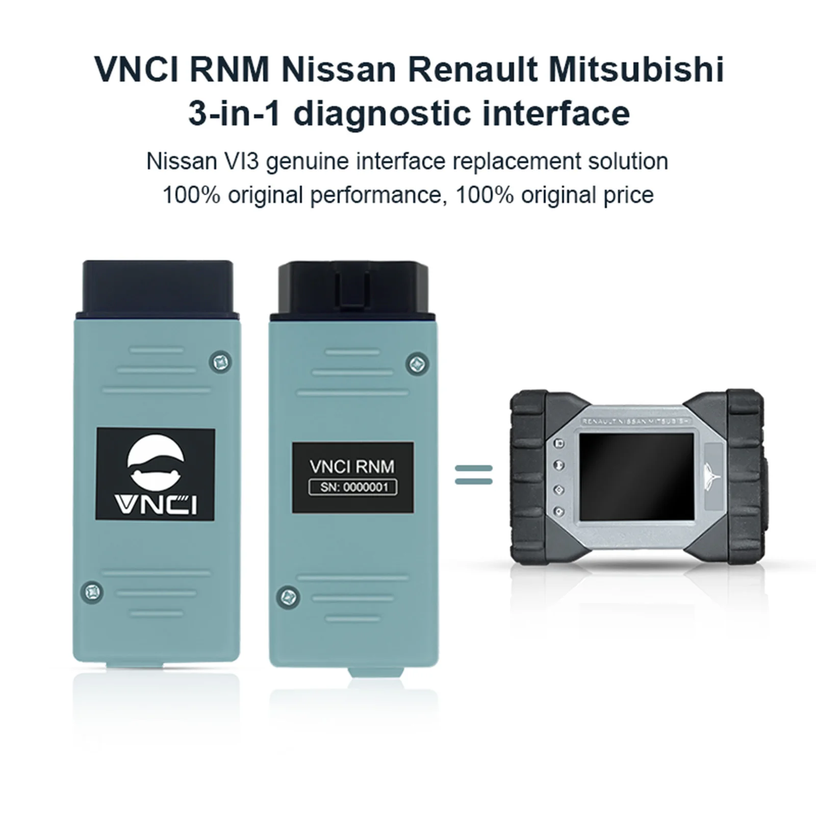 2024 VNCI RNM 3-in-1 ECM TCM Programming Reprogramming Auto Repair Diagnostic Tools for Nissan Renault Mitsubishi