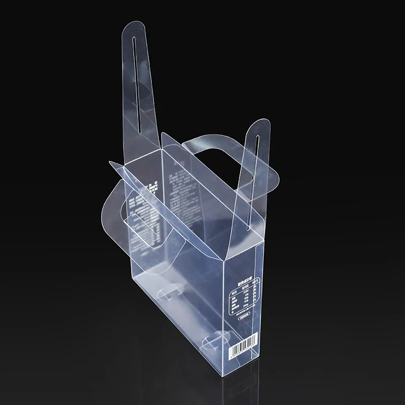 Custom Printed Clear Plastic Folding Box Packaging Gift Packaging PVC Box with Handle