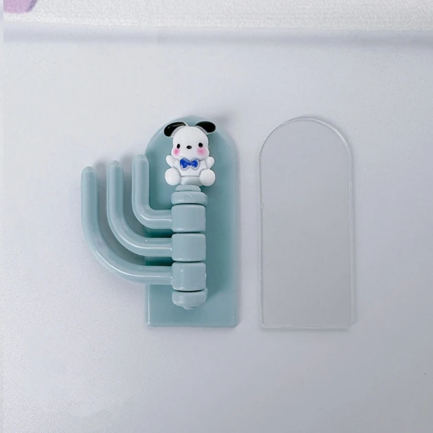 Rotary Triple Hook Traceless Hook Towel Hanger Hooks Home Storage shaped Kitchen Bathroom Door