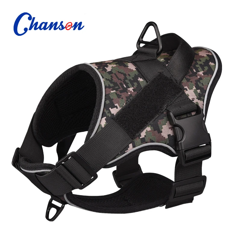 Customisable private label plain colour dog harness  for big dog