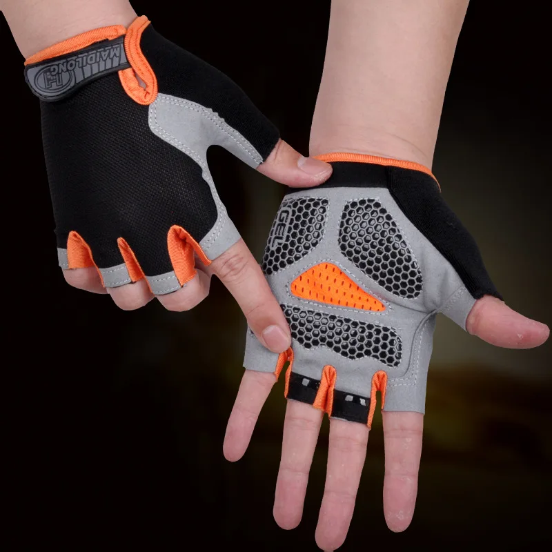2023 New Design Anti-slip Anti-sweat Half Finger Gloves Breathable Outdoor Bicycle Glove for Men Women