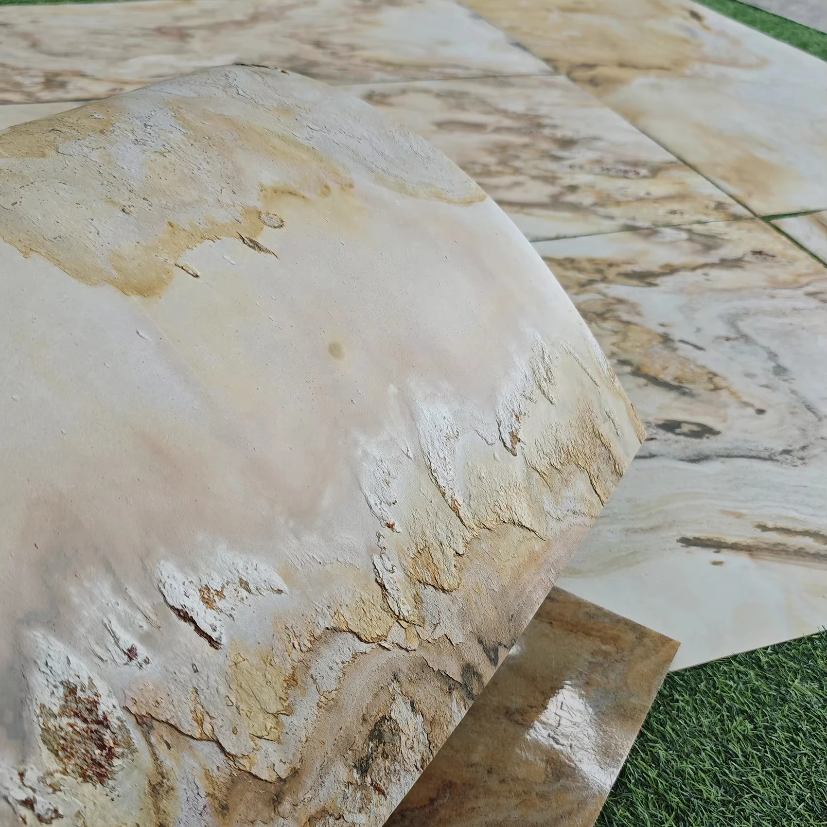 Slate Stone  Night Bar Background Wall Cladding Factory Supply High Quality Wall Panel Natural Marble Thin Stone Veneer