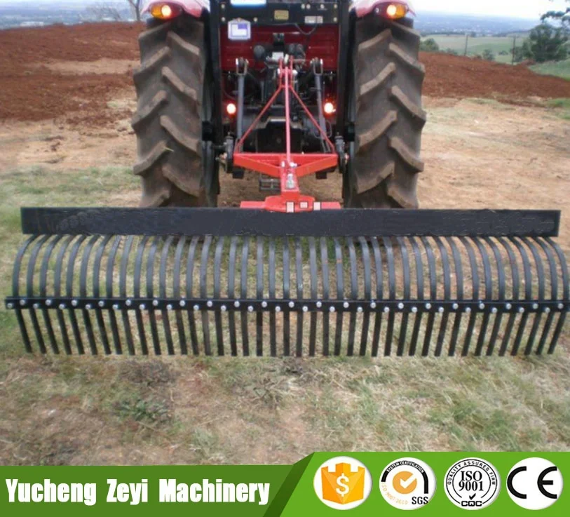 2022 Most Popular Products China 3 Point Tractor Landscape Rake /tractor Root Rake For Sale