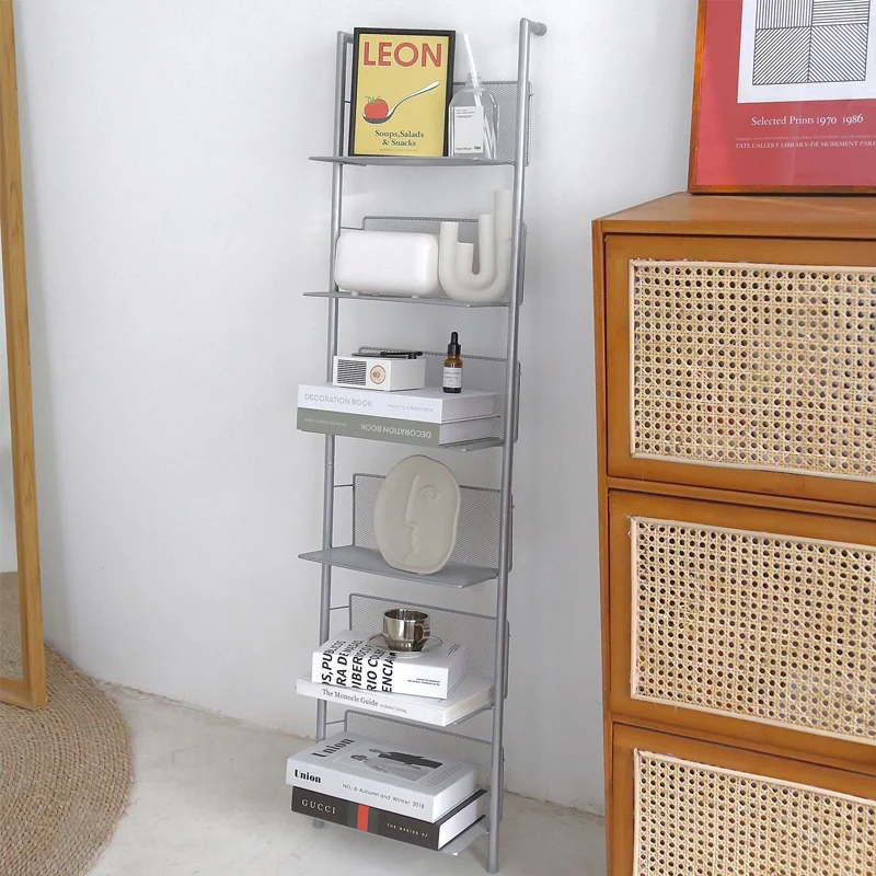 Bookcases Tall Ladder Modern Living Room Furniture Open Standing Storage Rack Holder Home Metal Bookshelf Book Shelf Bookcases