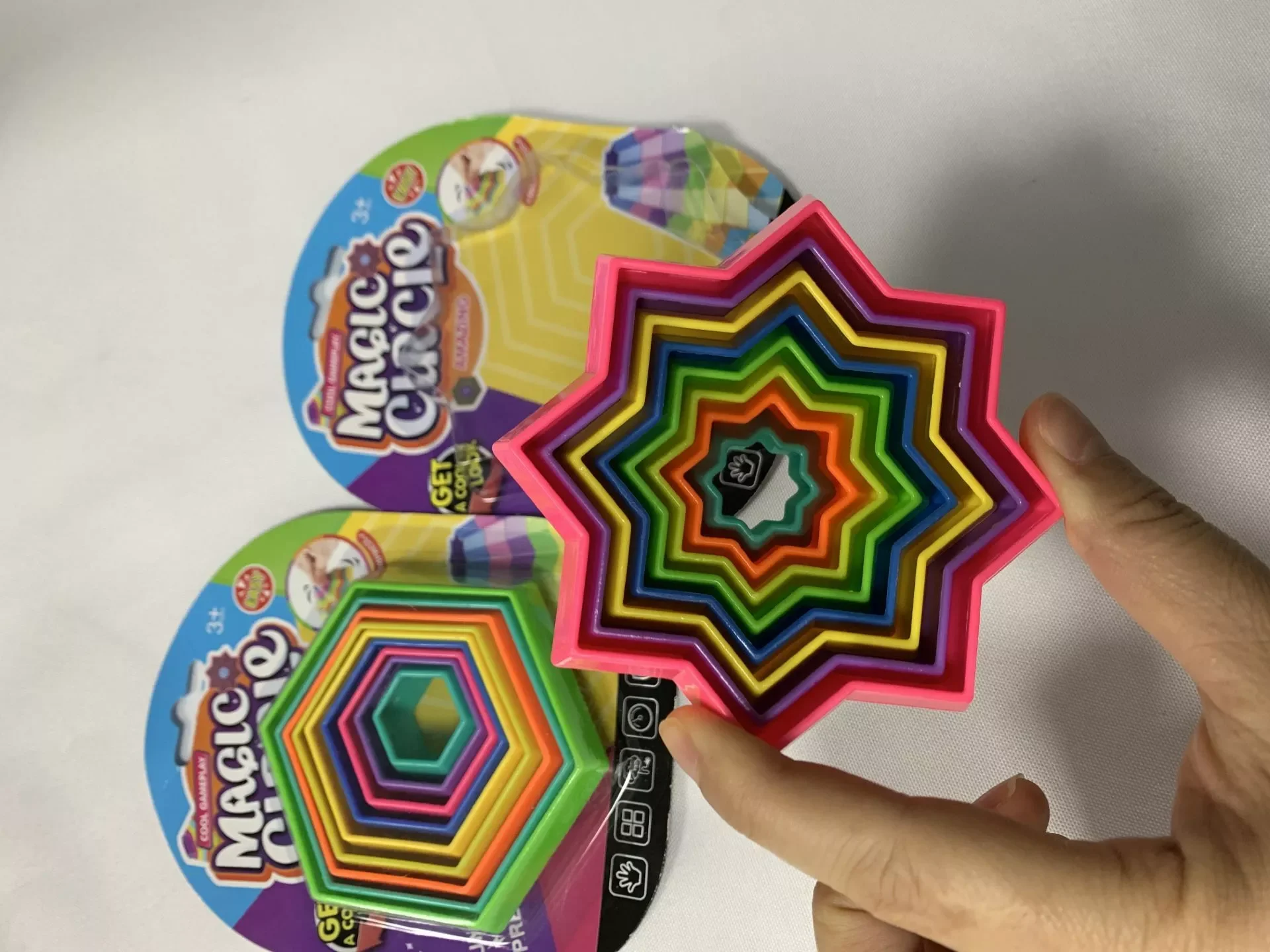 Развивающая 3D многоцветная игрушка-антистресс помогающая спокойно и сосредоточиться детский сенсорный волшебный круг антистресс для детей