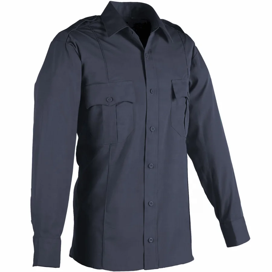 Китай, оптовые поставщики, высокое качество, индивидуальный дизайн, Синяя Униформа с длинным рукавом для охранников