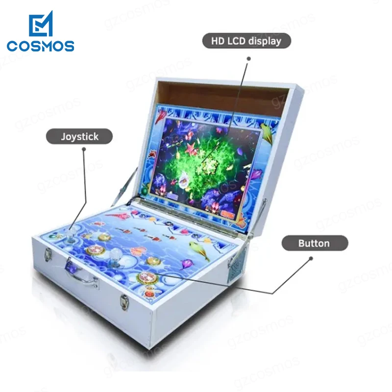 Mini Fishing Game Shooting 2 Player 26 In One Fish Hunting Arcade Machine With Folding Box
