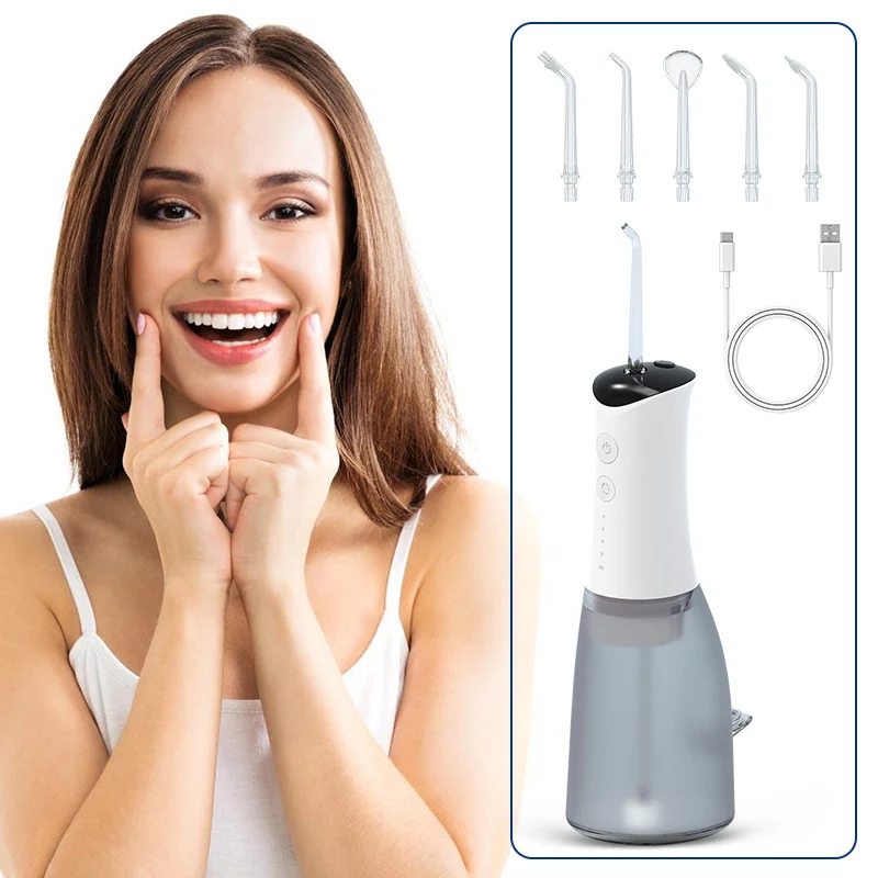 Low MOQ Can Be Customized Water Dental Flossers OEM Portable Oral Irrigator 360ml Transparent Tank IPX7 Electric Water Pick