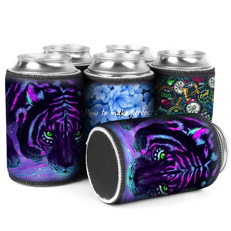 Custom Logo Design Reusable Insulated Neoprene Beer Drink Can Cooler Stubby Holder