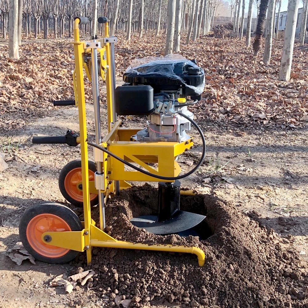 4 Stroke 196cc  Gasoline Post Hole Auger Ground Drill Earth Auger