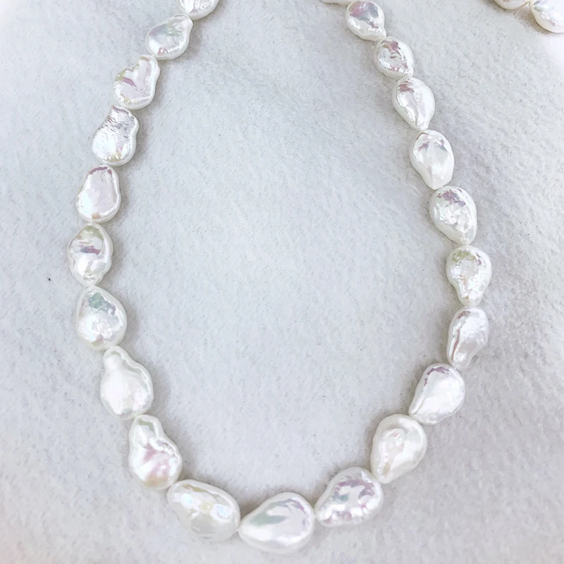 Aaaaa10-13mm Wholesale Real Irregular Baroque Freshwater Pearl Keshi Pearl Beads Strands