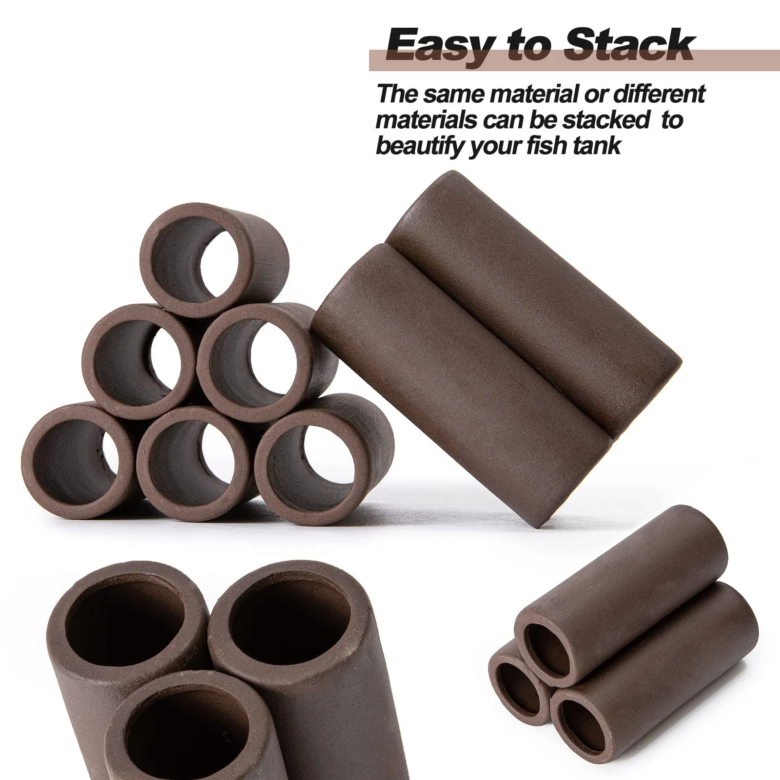 Aquarium Decorations Ceramic Cave-Pleco Cave-Fish Tank Decorations-Aquarium Rocks-Fish Tank Decor-Fish Aquarium Accessories