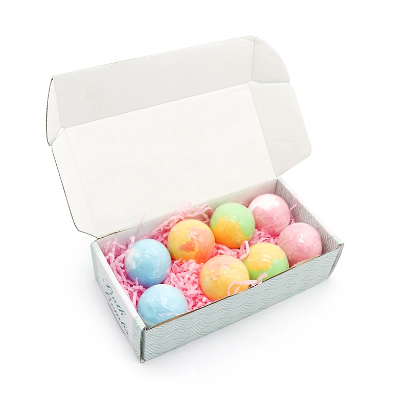 Private Label Bath Bombs Kit With Ring Toys Heart Rainbow Christmas 100% Handmade Crystal Bubble Bath Bomb