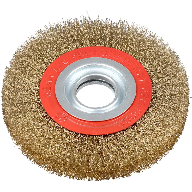 DELUN Industrial Grade Brass Wire Brush Crimped Stainless Steel Wire Rotary Drill Grinding Wheel Cleaning Brush OEM Customizable