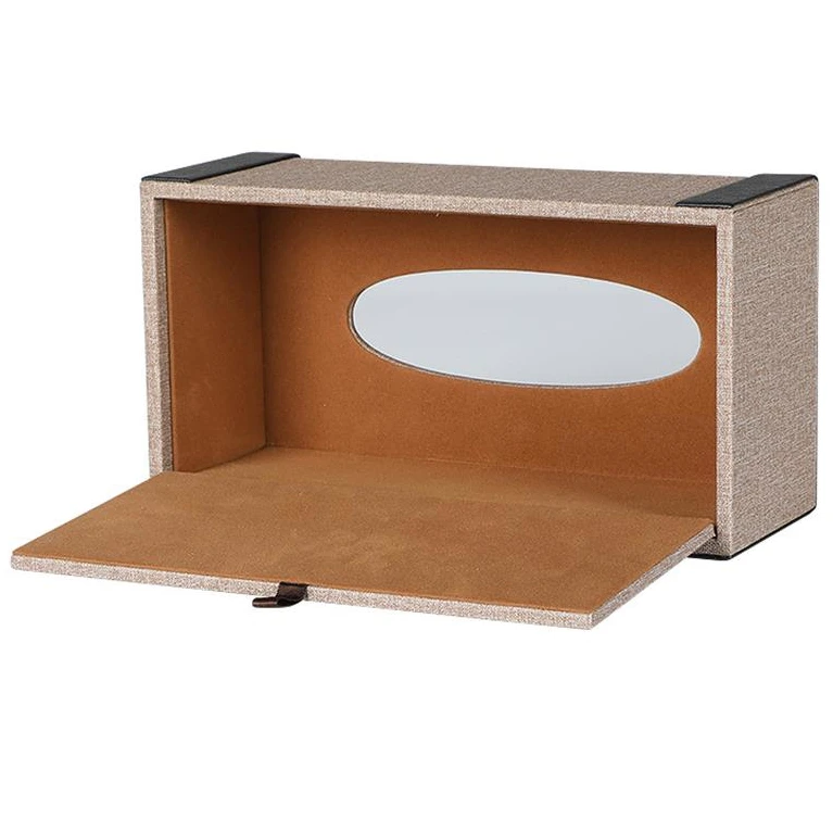 Manufacturer wholesale toilet large capacity tissue storage box Hotel rectangular tissue box wood tissue box
