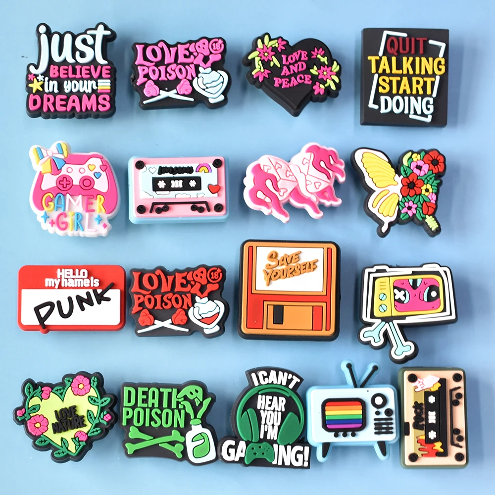 Wholesale Luxury Designer Pvc & Rubber Shoe Charms Custom Button & Applique Decorations For Shoes & Clogs