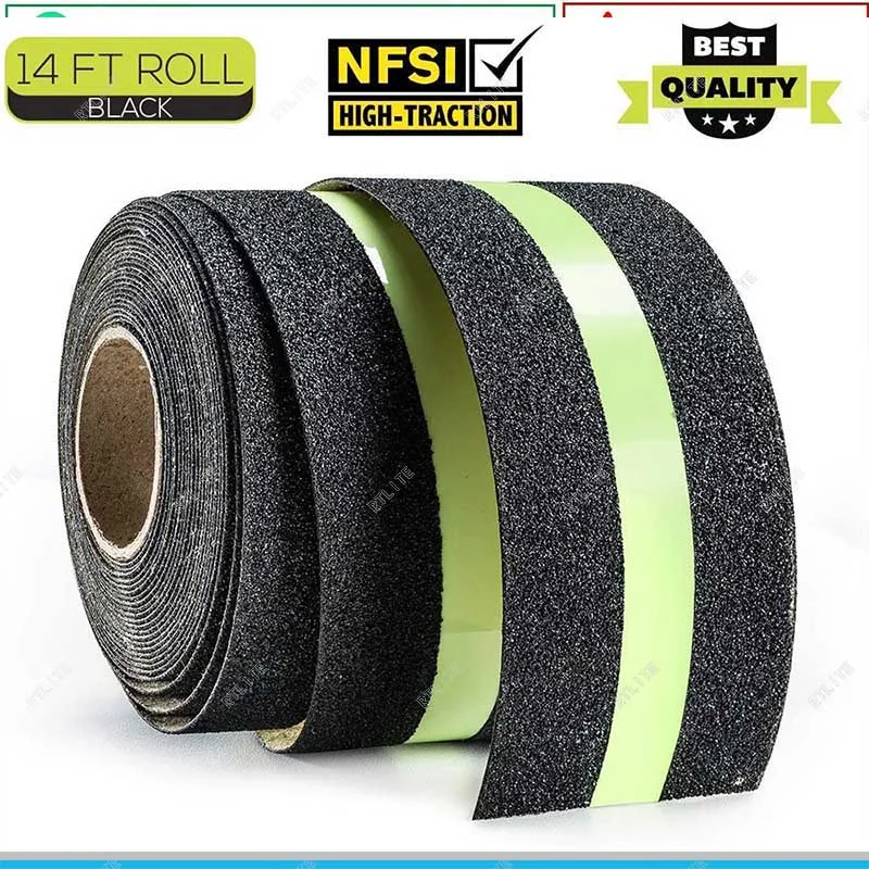 luminous friction stair photoluminescent non-slip invisible tread stairs tapes clear floor anti-slip anti-slip resistant tapes