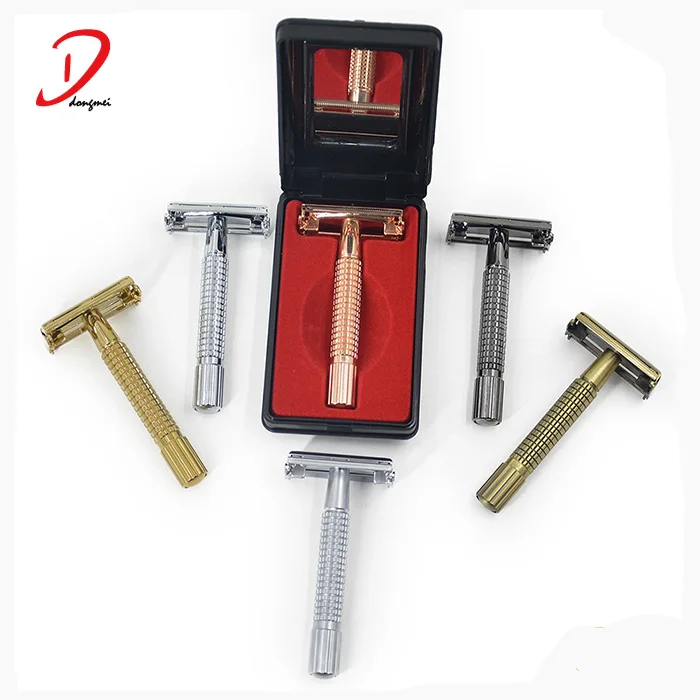 butterfly twist to open safety razor, double edge safety razor