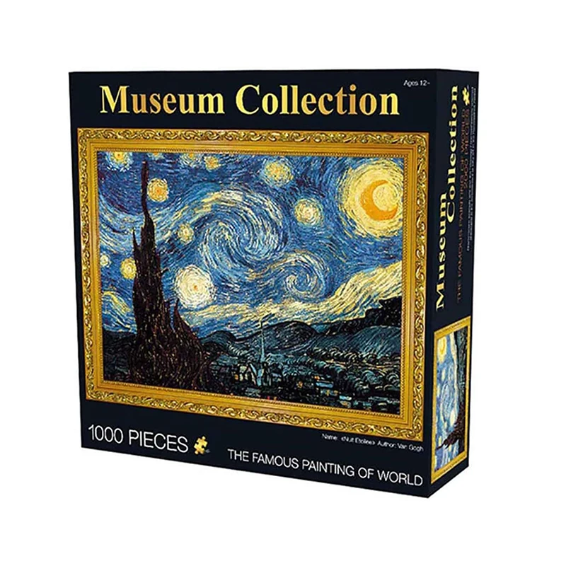 1000 Piece Jigsaw Puzzle - The Starry Night Vincent Willem Van Gogh Jigsaw Puzzles for Adult