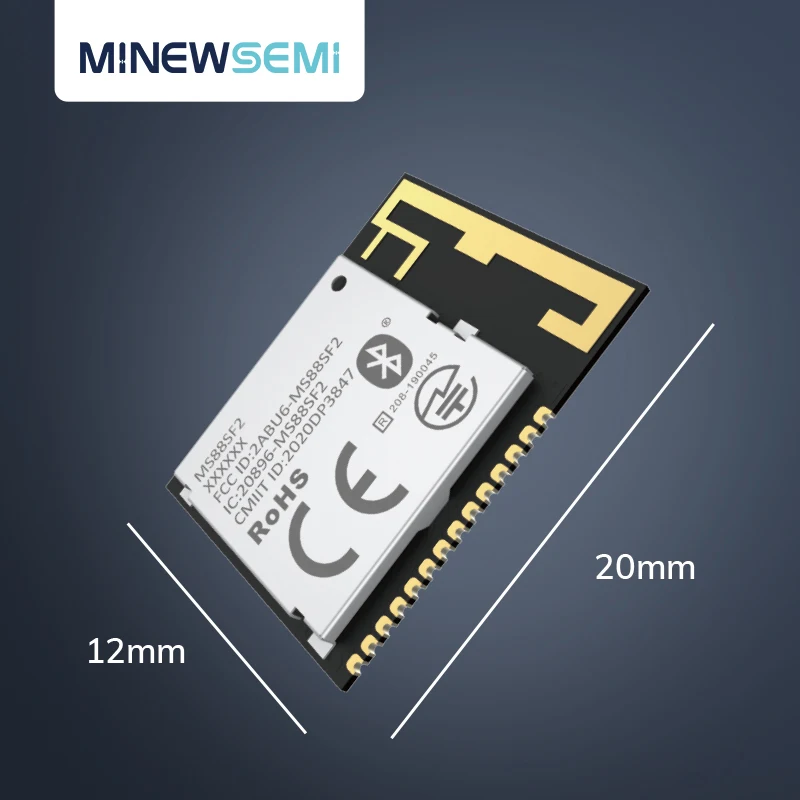 Компактный модуль дальнего действия BLE 5 2 MS88SF21 с использованием Nordic nRF52833 SoC 512kB флэш-память 128kb поддержка Zigbee Резьбовая сетка