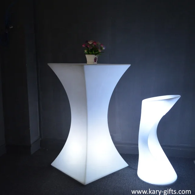 Popular Decoration Lighting Furniture Bar Cocktail LED Table