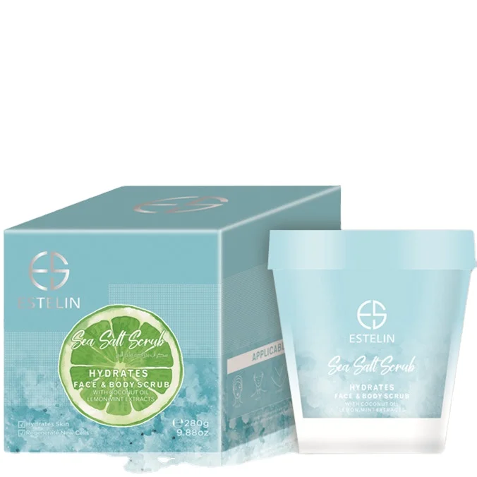 Sea salt  hydrates face &body scrub Body exfoliation improve chicken skin facial deep cleaning whitening moisturizing