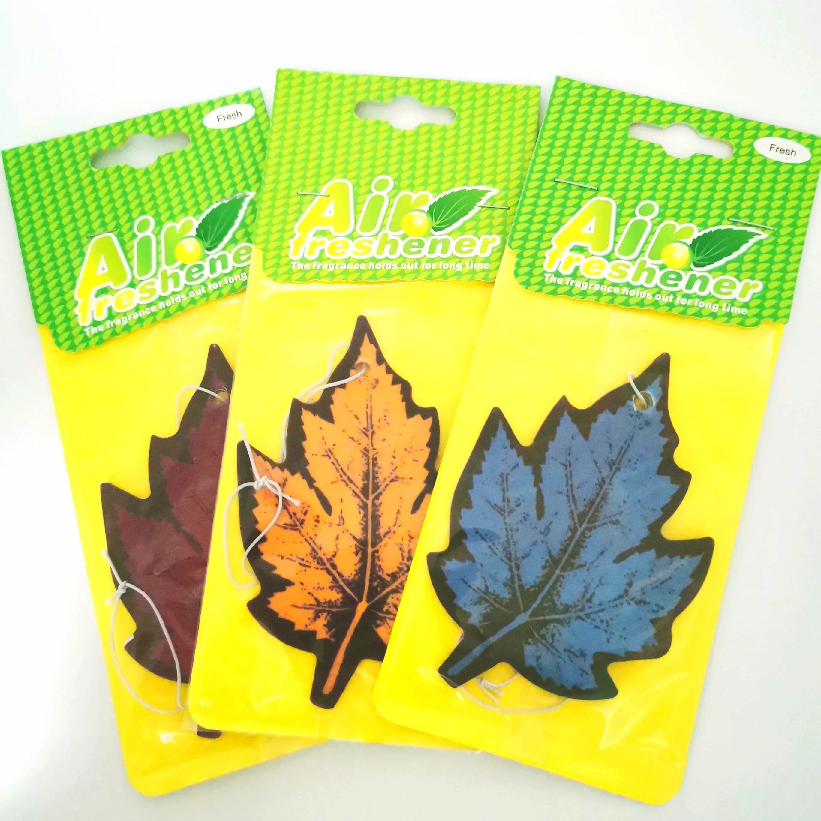 2022 New Products Scented Leaf Shape Hanging Car Scented Paper