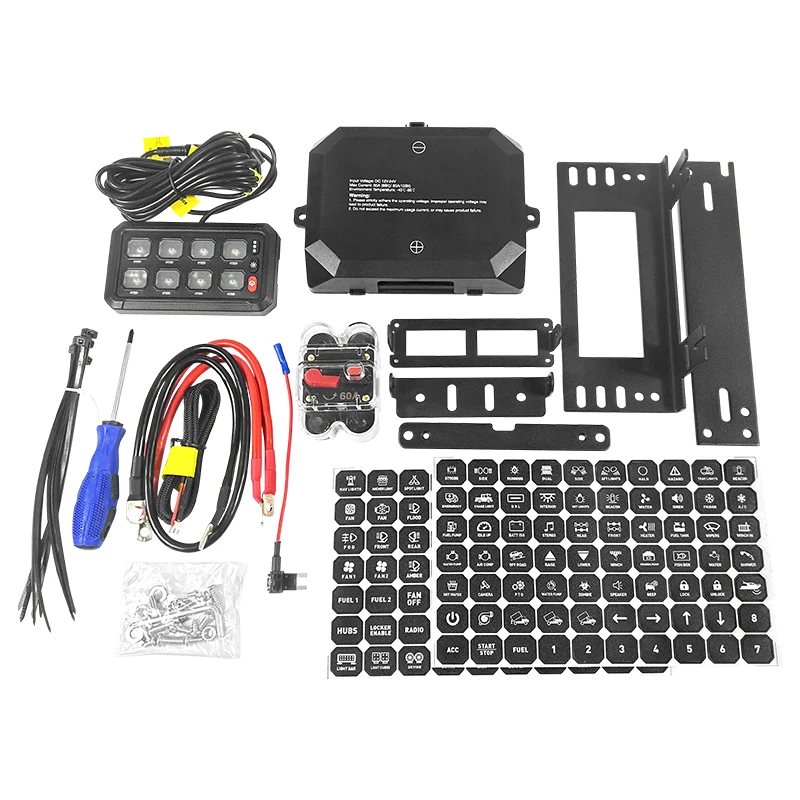 6 Gang 8 Gang LED lights Wireless switch Panel universal  for cars excavator offroad bus