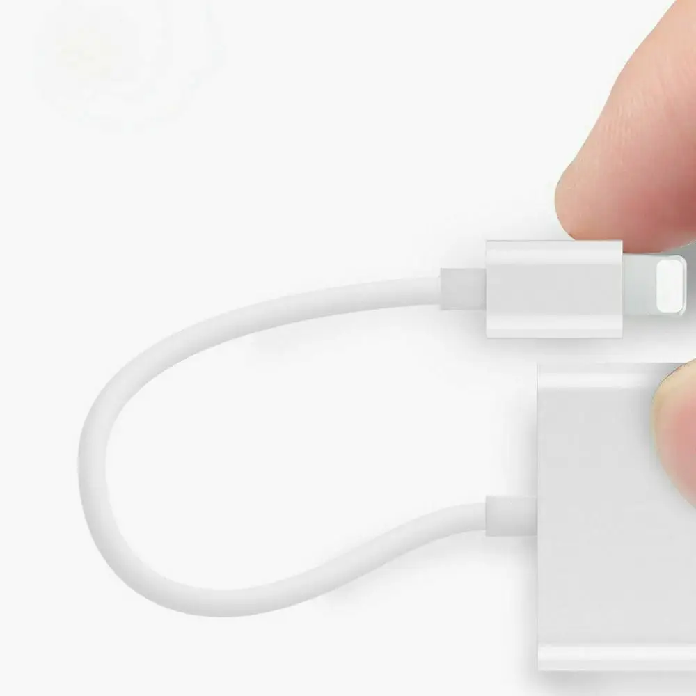 2 In 1 Headphone Charging Splitter Converter Cable Audio Charger Adapter for iPhone 12
