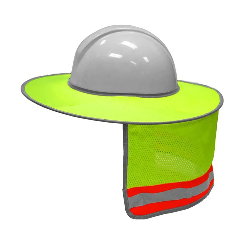 2024 New Fluorescent Orange Mesh Helmet Cover Sun Protection High Visibility Reflective Safety Hard Hat